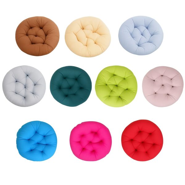 coussin uni rond épais