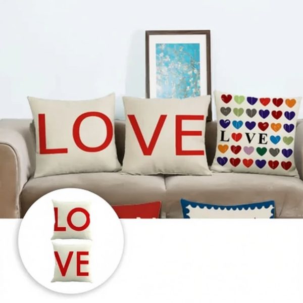 Lot de 2 coussins LOVE