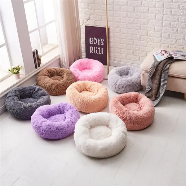 coussin rond en polaire