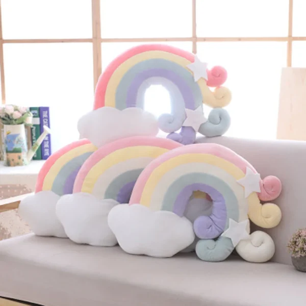 coussin arc-en-ciel
