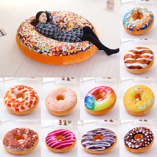 coussin donut coloré