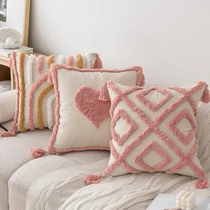 coussin de canapé rose