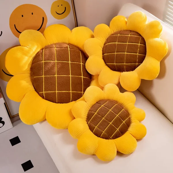 coussin tournesol doux