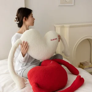 coussin coeur rouge