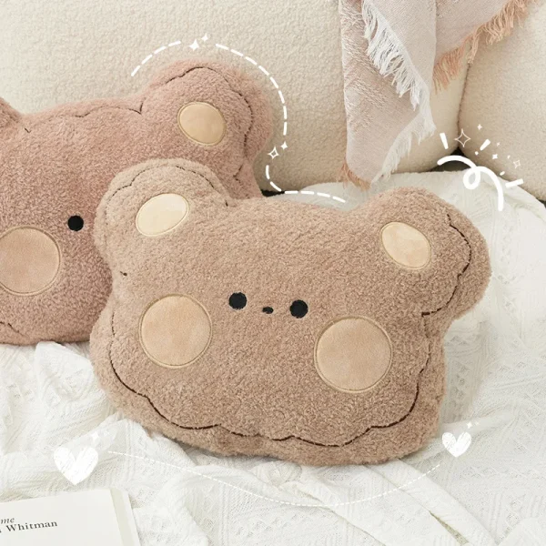 coussin ours en velours