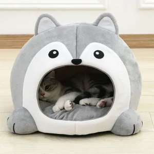 panier grotte cosy pour chat