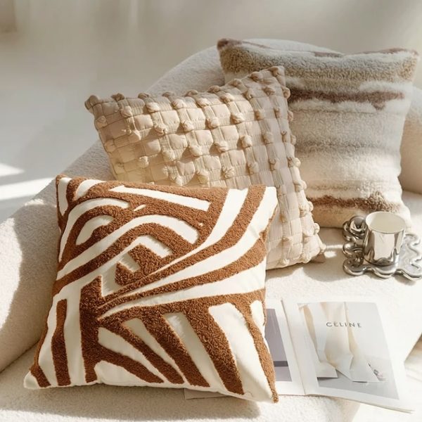 housse de coussin vintage marron