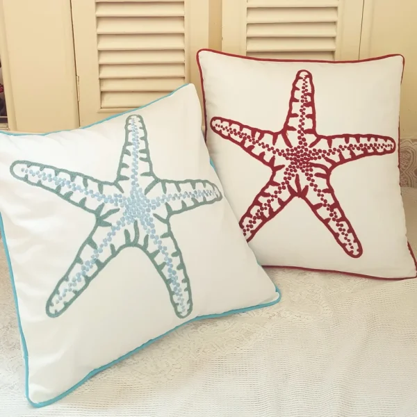 housse coussin étoile de mer