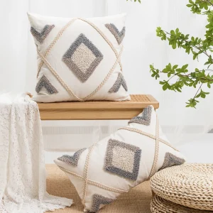 Housse de coussin à poils bouclés